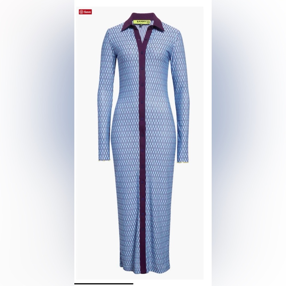 Nordstrom Sammy B Virgo Front Button Long Dress - M - Picture 6 of 14